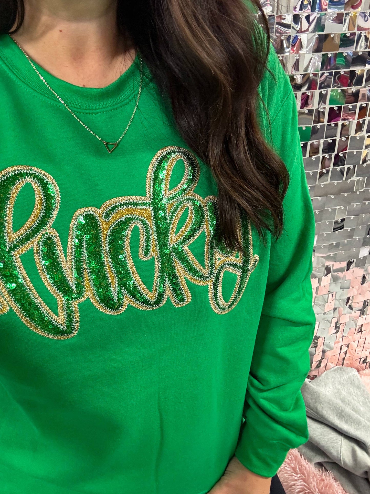 Lucky Saint Patrick’s Day Embroidered Sweatshirt