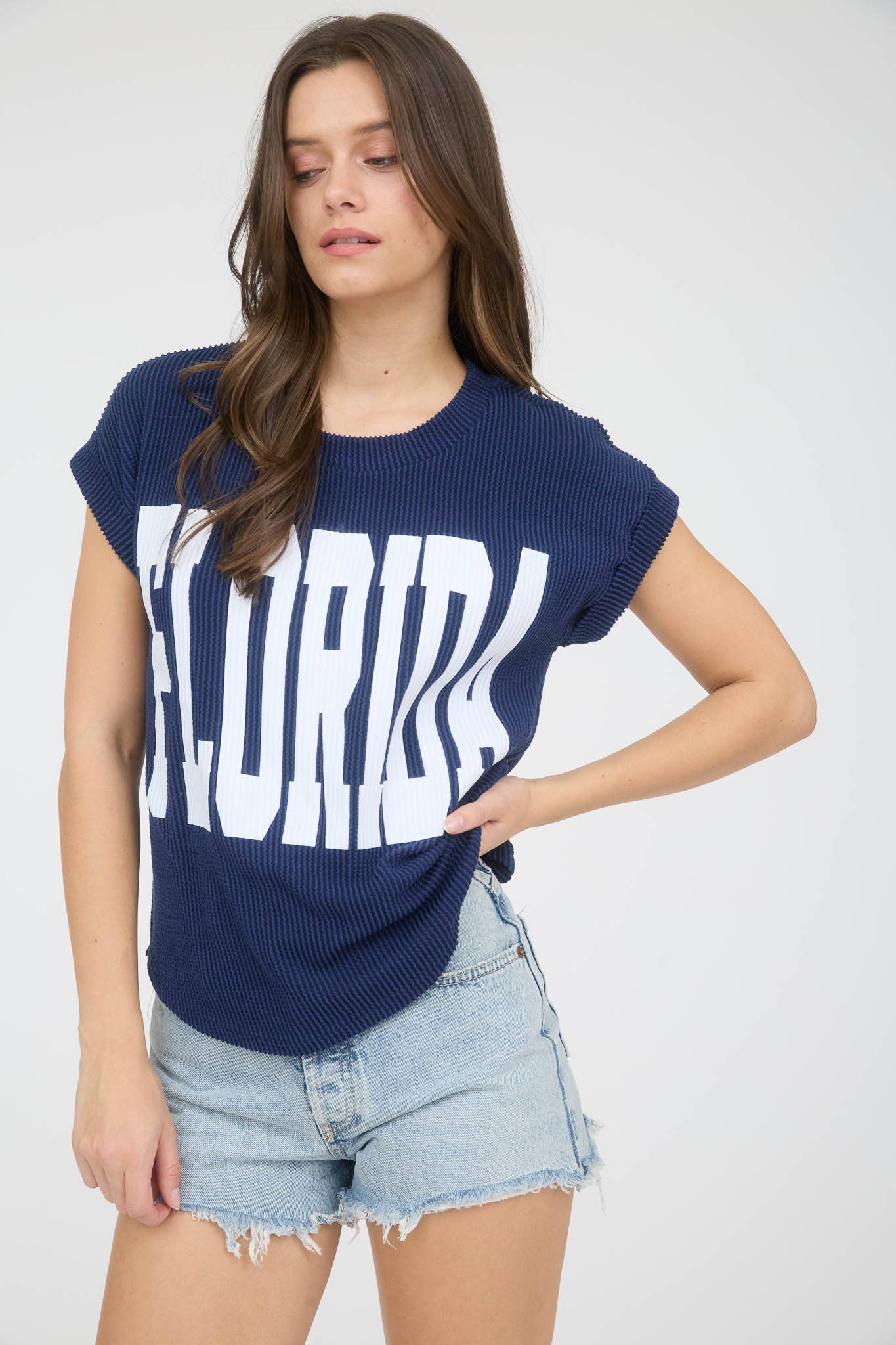 FLORIDA SHORT SLEEVE SWEATER KNIT TEE