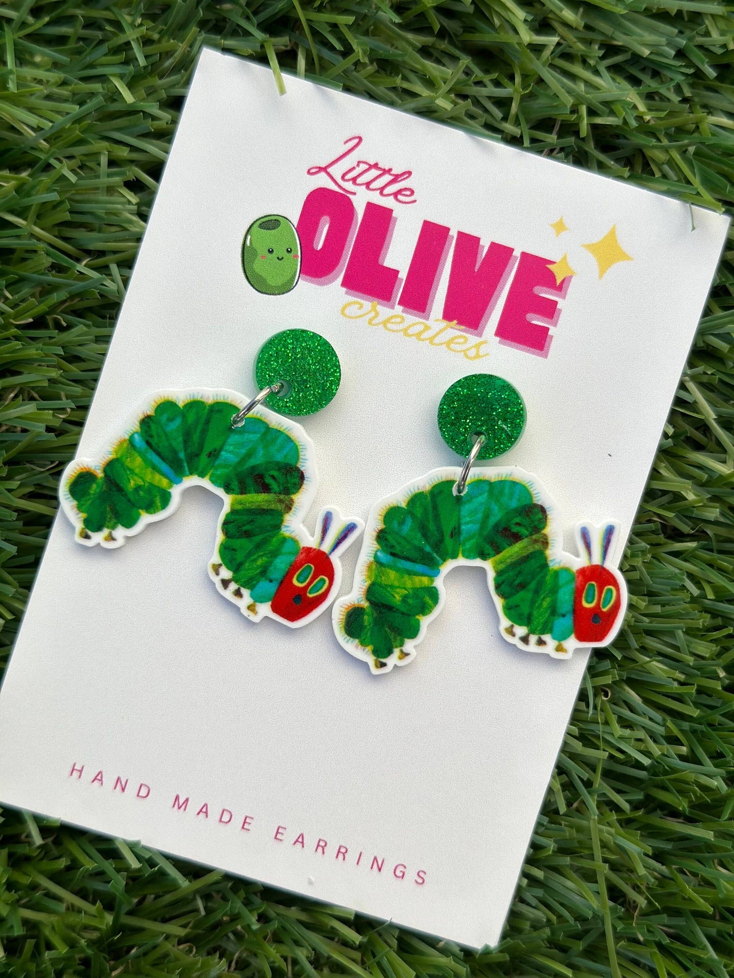 The Hungry Caterpillar Teacher Book Week Earrings: Stud