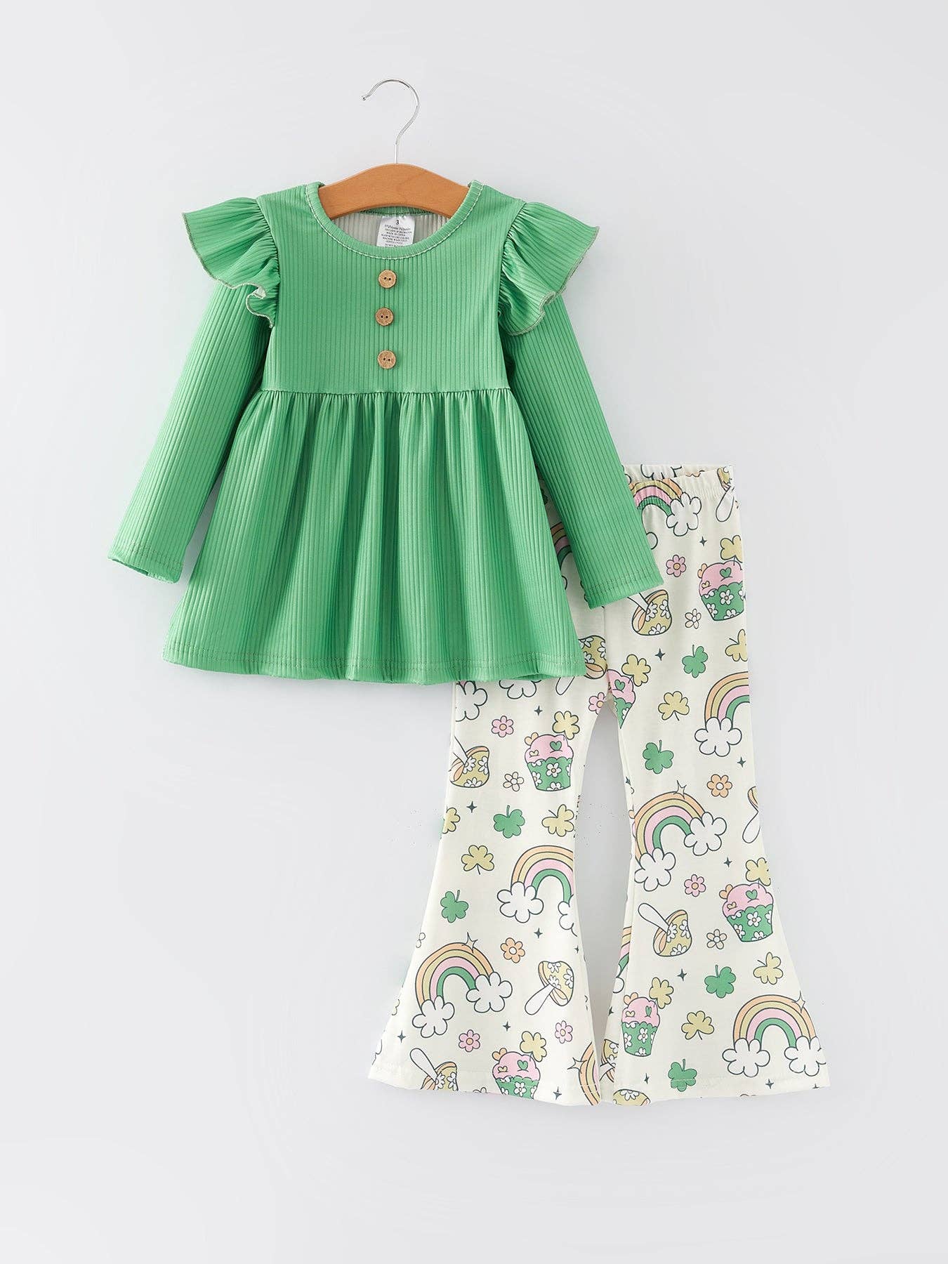 St. Patrick's Day Printed Girls Outfit Set size 7