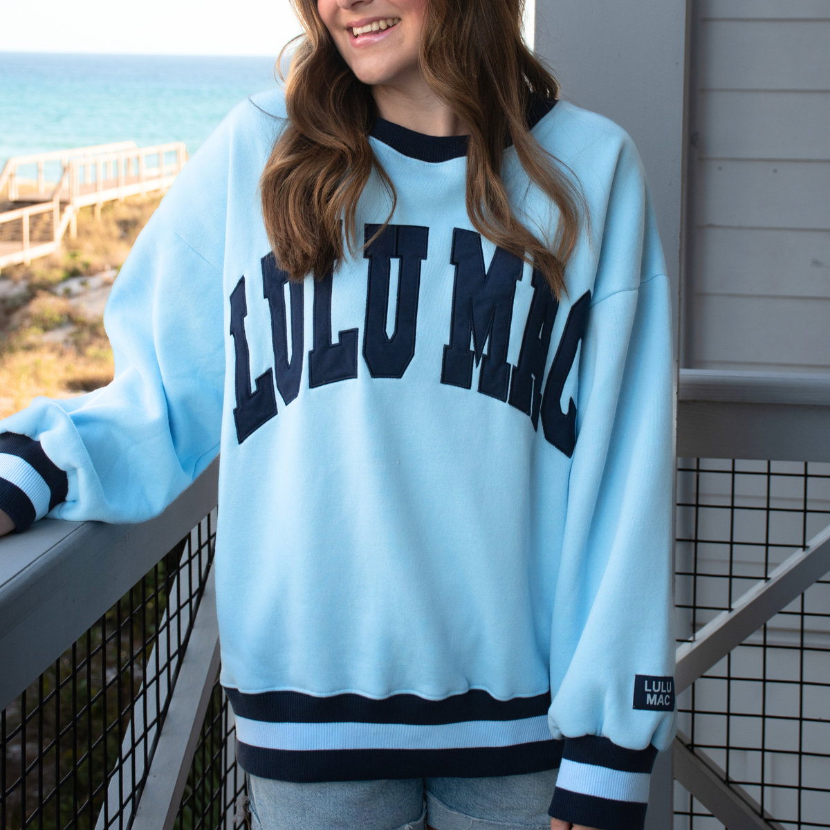 Social Society Light Blue/Navy Stitch: Light Blue/Navy