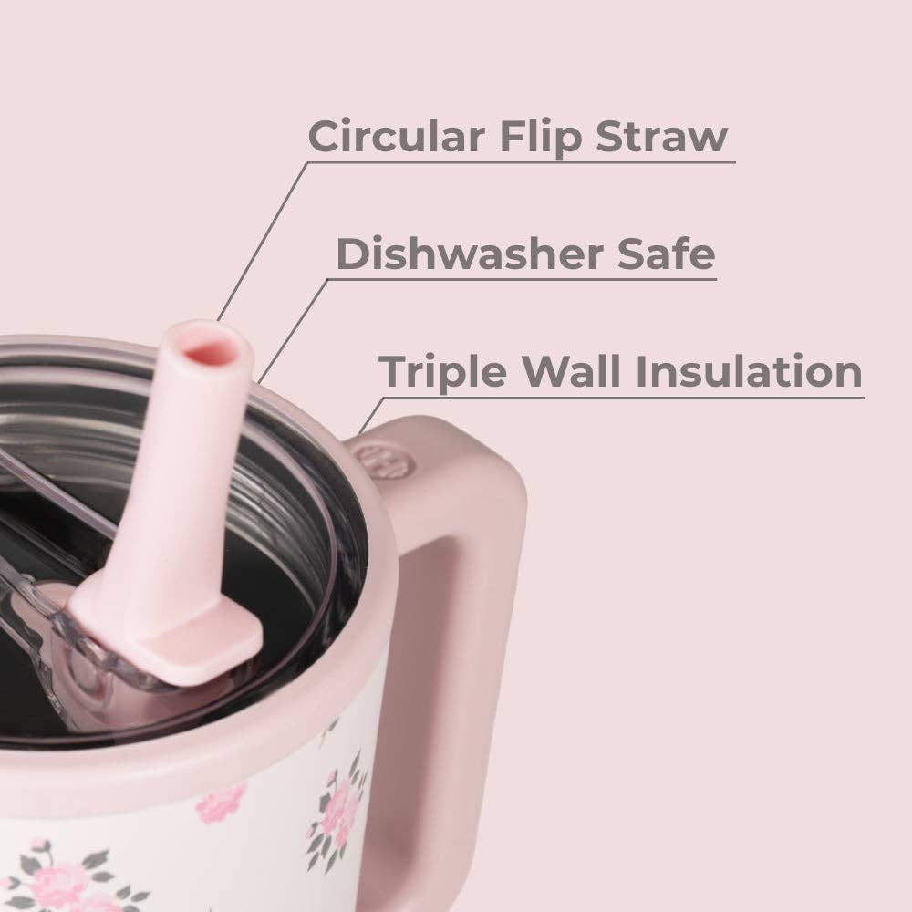 Wildrose HydroJug 40 oz Traveler Tumbler: Wildrose