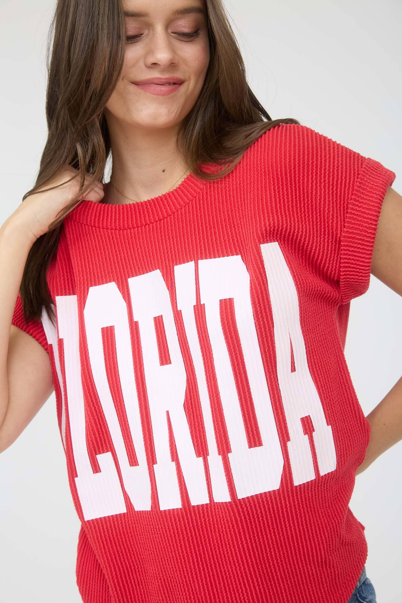 FLORIDA SHORT SLEEVE SWEATER KNIT TEE