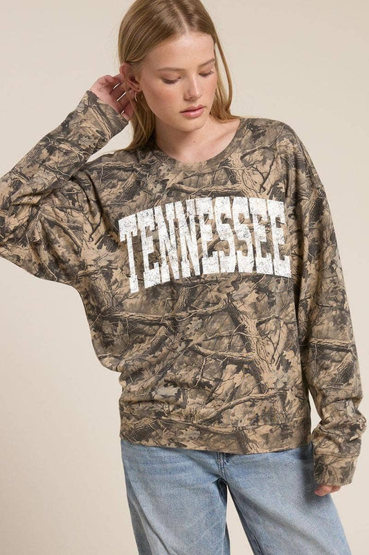 Tennessee Graphic Camo Longsleeve Tee
