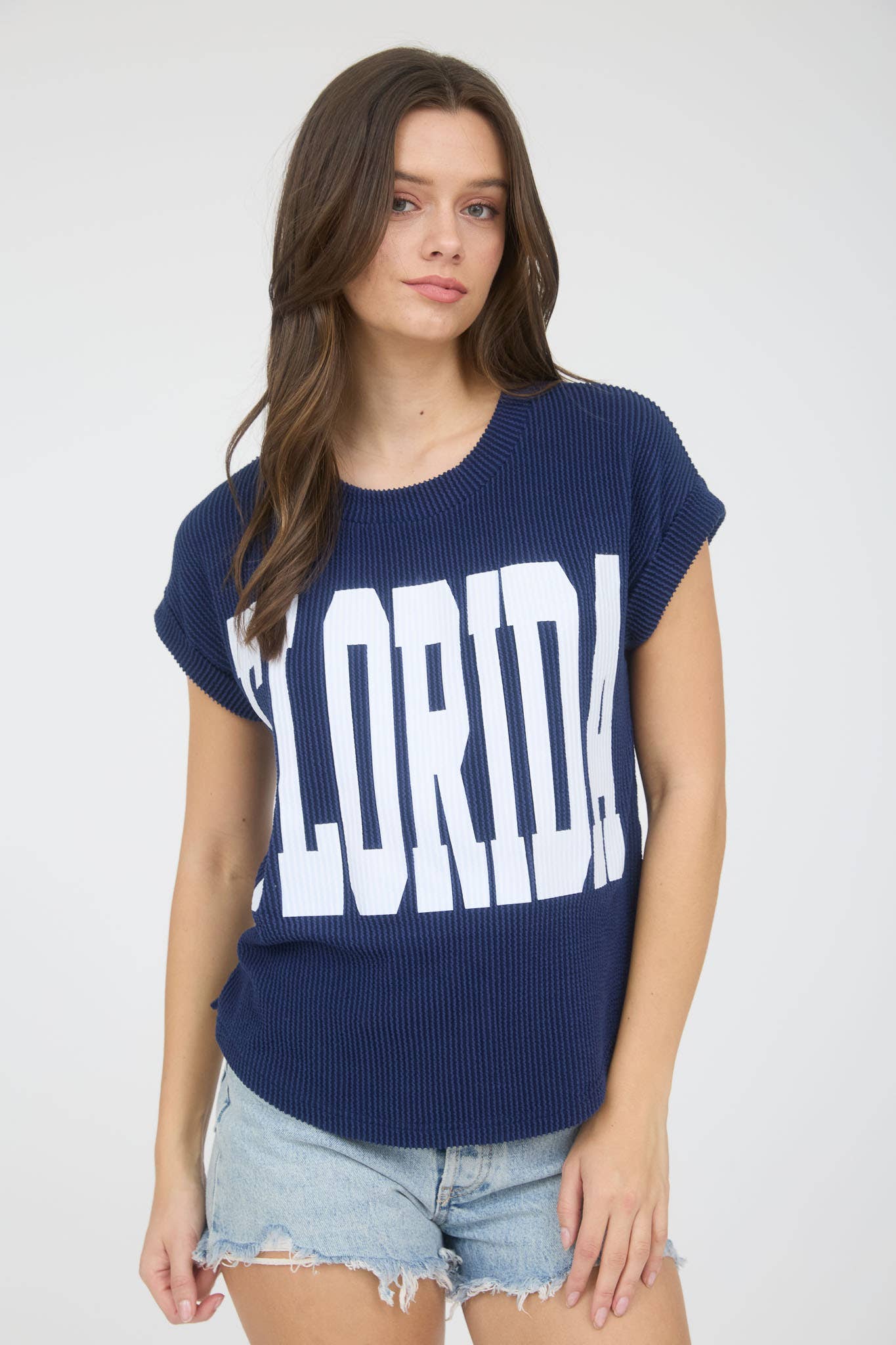 FLORIDA SHORT SLEEVE SWEATER KNIT TEE