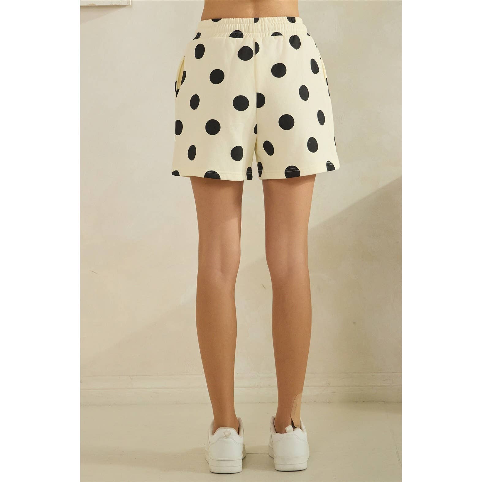 Polka Dot Sweatshorts Black