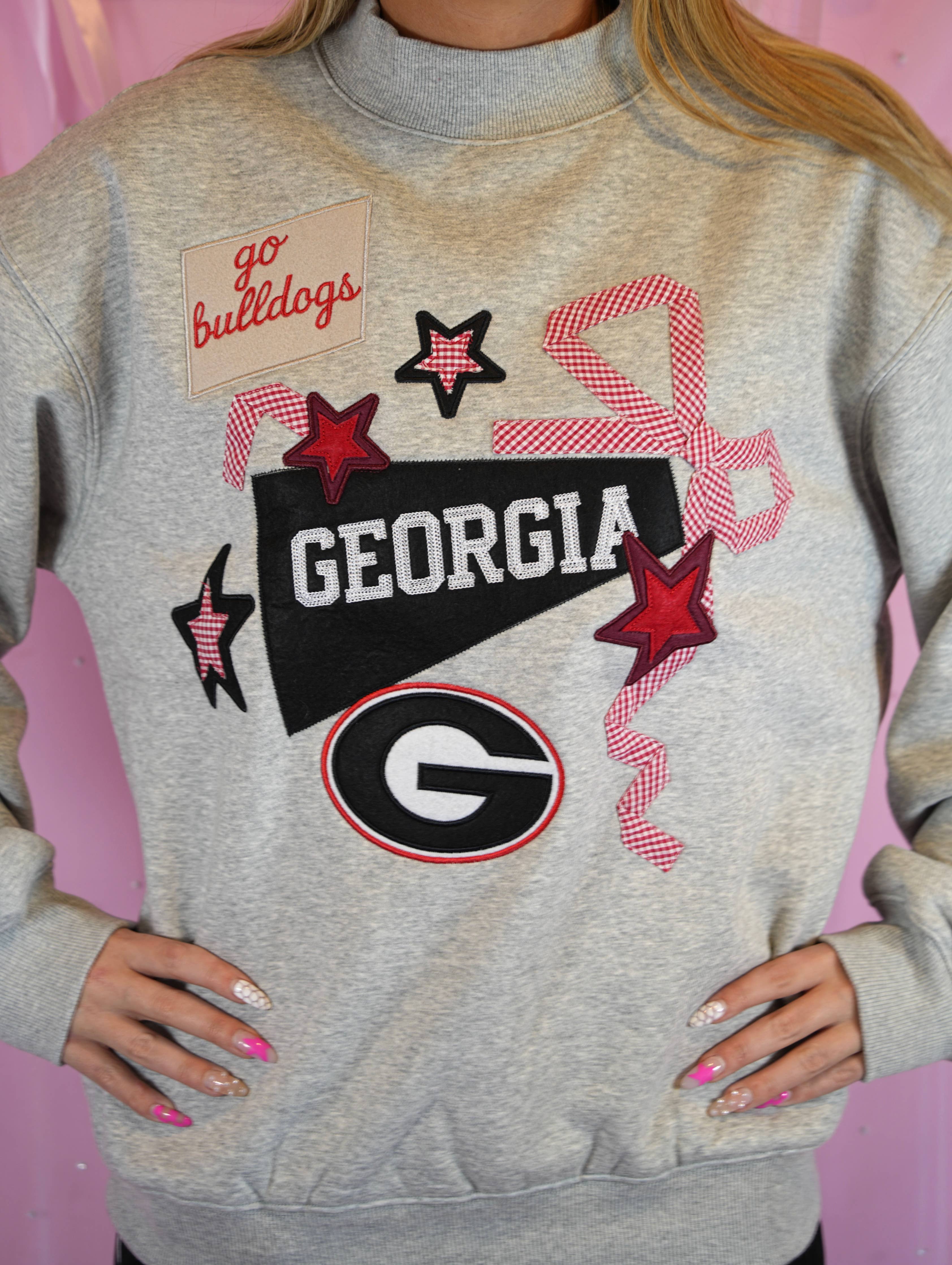 Georgia Appliqué Mockneck