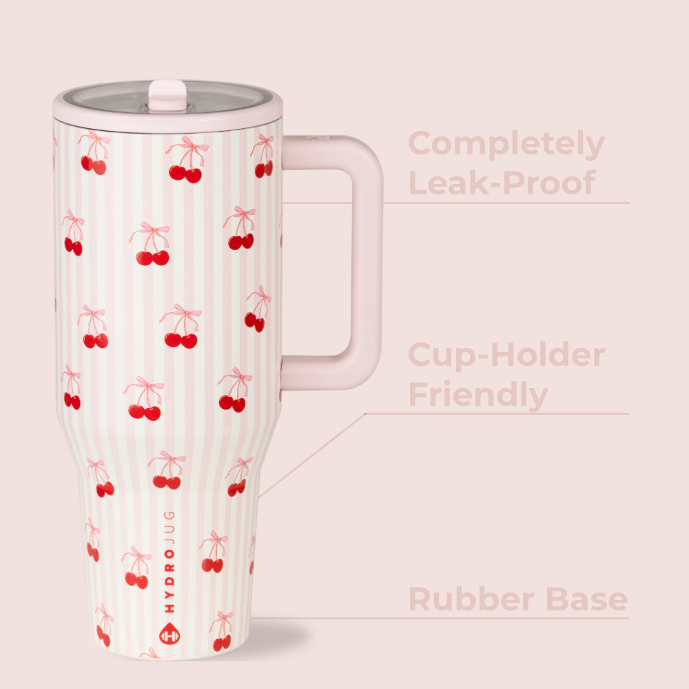 Sweet Cherry HydroJug 40 oz Traveler Tumbler
