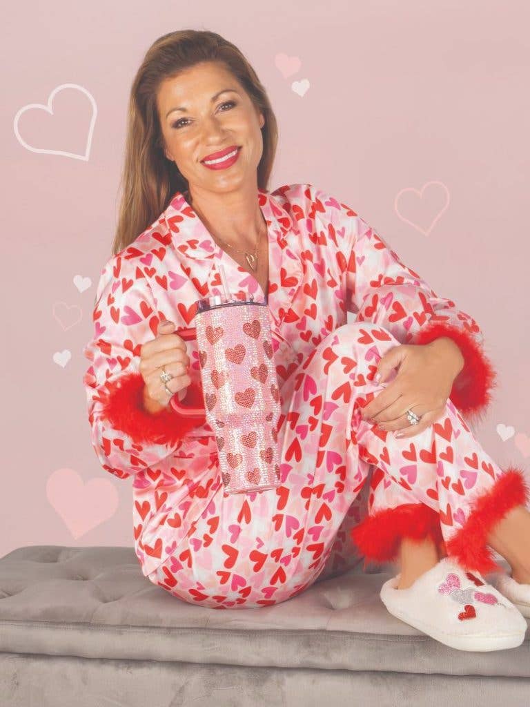 Heart Pajama Silk Set