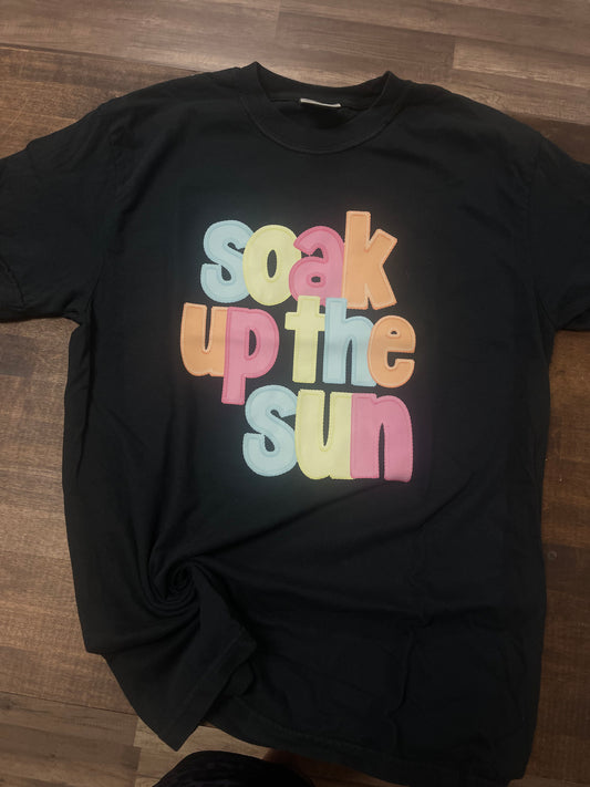 Soak Up The Sun black cc tee