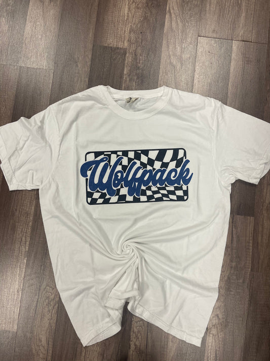 Wolfpack Wavy Checkered cc tee