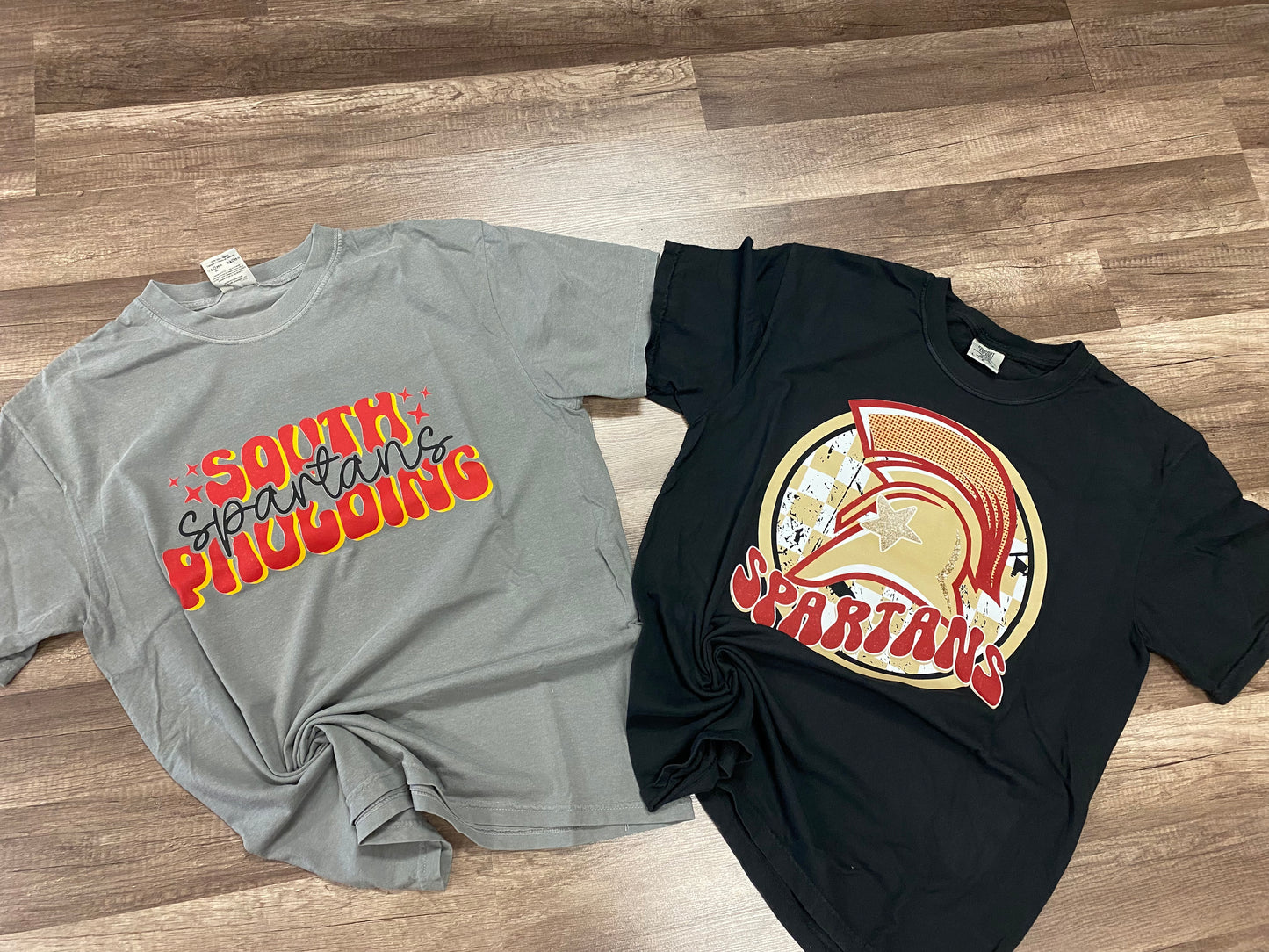 Retro Cursive South Paulding Spartans cc tee