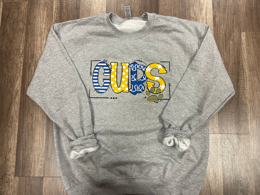 Cubs polka/stripe sweatshirt