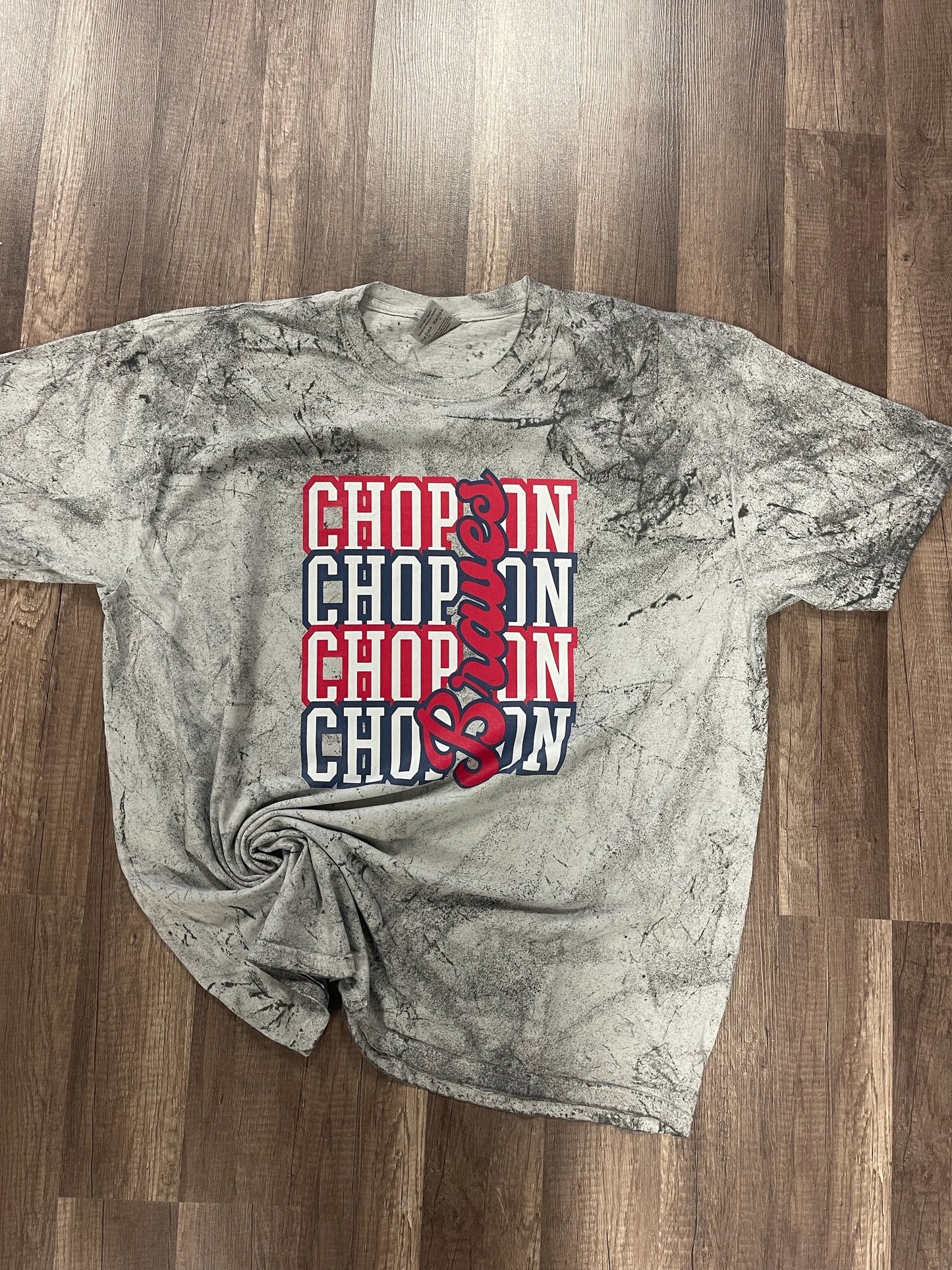 Chop on Stacked Colorblast cc tee