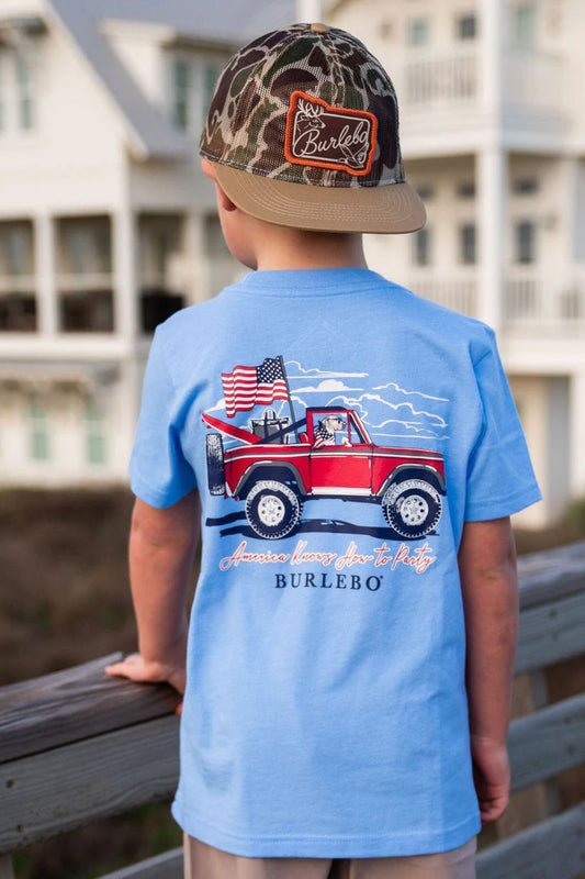 Youth Tee - America Knows How To Party - Burlebo