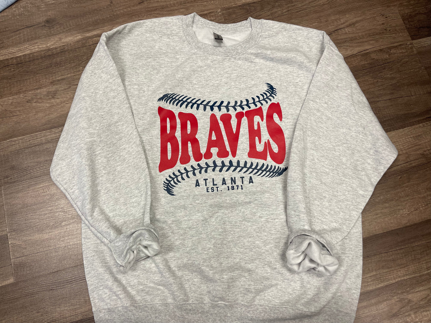 Braves Retro Ball Seams Sweatshirt