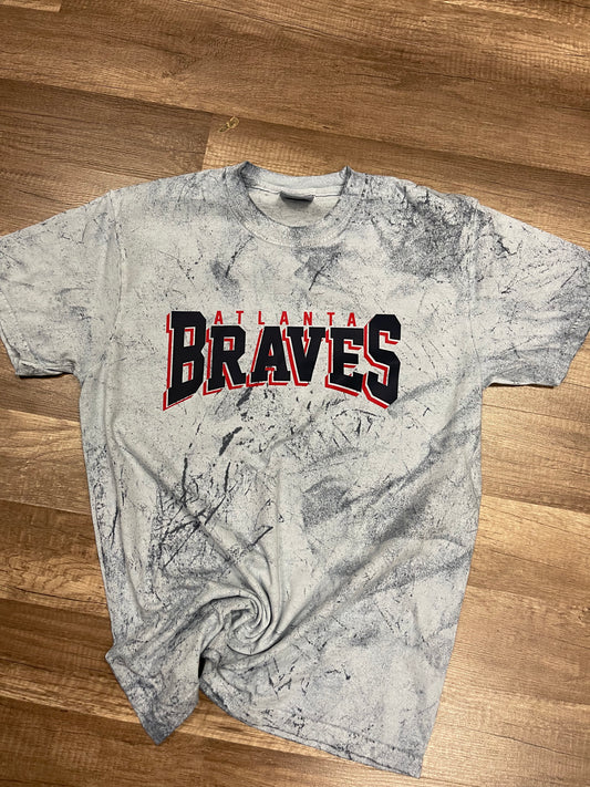 Atlanta Braves Blue Colorblast Tee