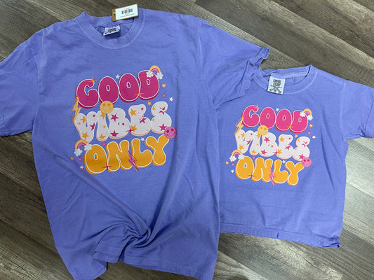 Good vibes only youth cc tee