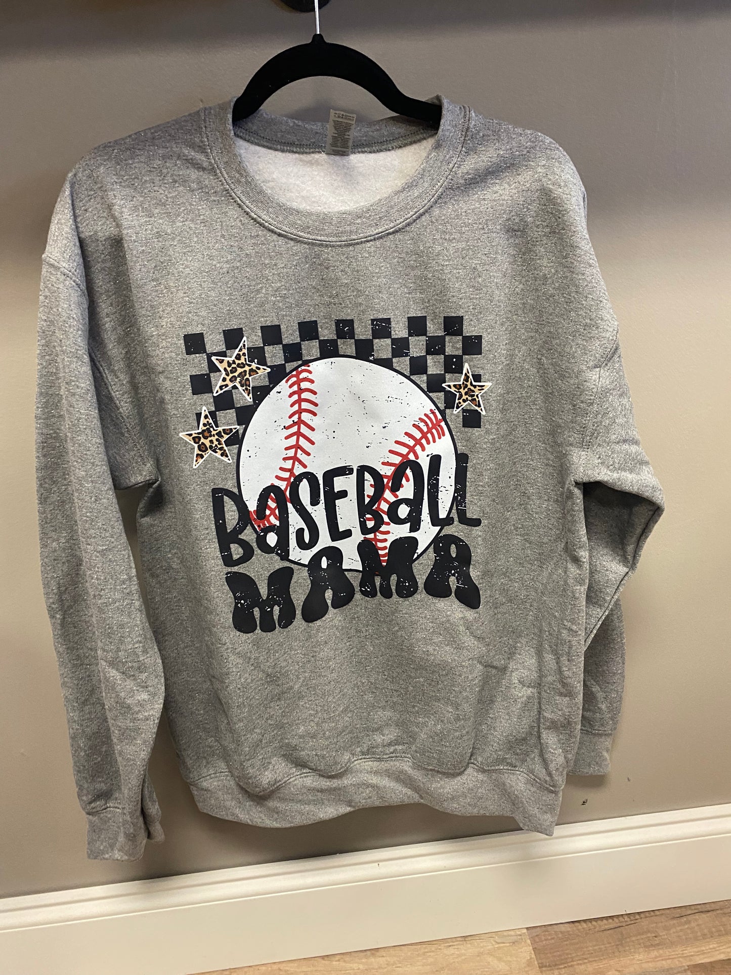 Baseball Mama Cheetah Sweatshirt